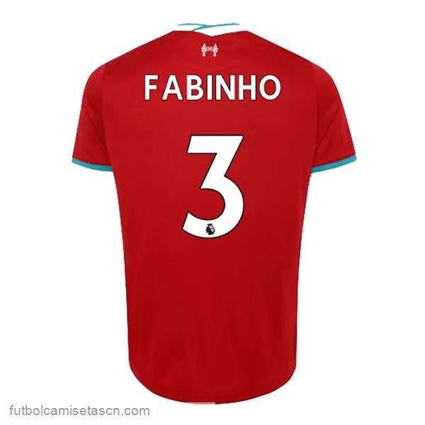 Camiseta Liverpool NO.3 Fabinho 1ª 2020/21 Rojo